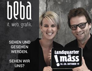 beba it. web. grafik. Landquart setzt sich in Szene. Werbekampagne zum 20. Jubiläumsjahr